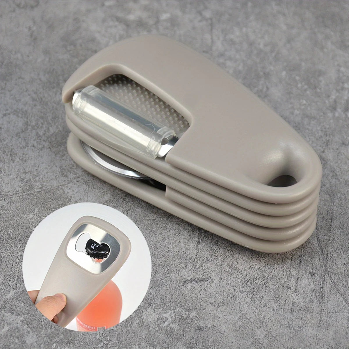 Ensemble d'ustensiles de cuisine 5 pièces, outils de cuisine empilables pour économiser de l'espace, pour usage domestique, accessoires de camping-car (gris)