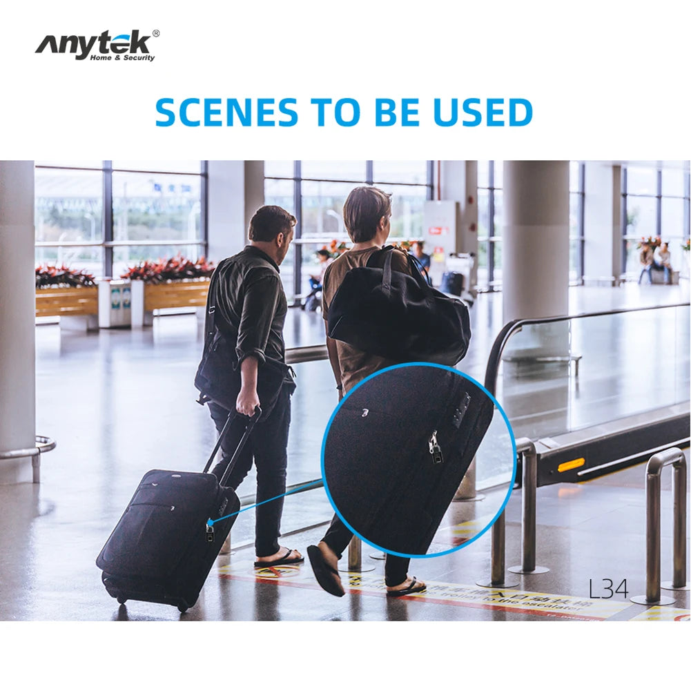 Anytek-Cadenas intelligent à empreintes digitales L34, mini serrure de sécurité sans clé aste par USB pour porte, Psych, sac, valise