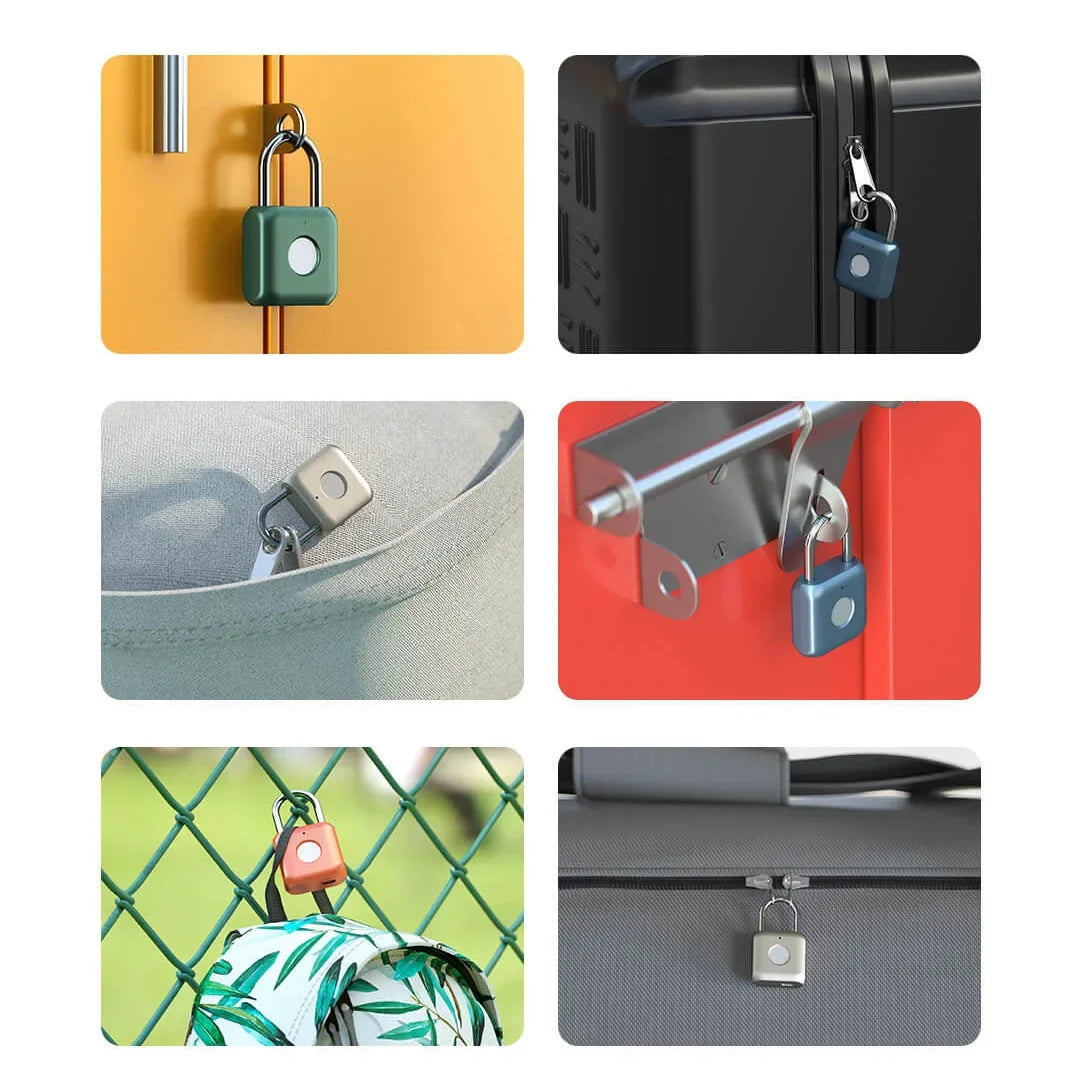 Mini serrure intelligente à empreintes digitales, déverrouillage rapide, sans clé, porte Rechargeable par USB, serrure à empreintes digitales pour fixation rétractable et mécanisme d'attache de sécurité