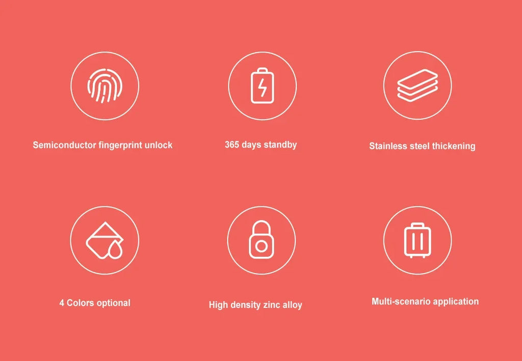 Mini serrure intelligente à empreintes digitales, déverrouillage rapide, sans clé, porte Rechargeable par USB, serrure à empreintes digitales pour fixation rétractable et mécanisme d'attache de sécurité