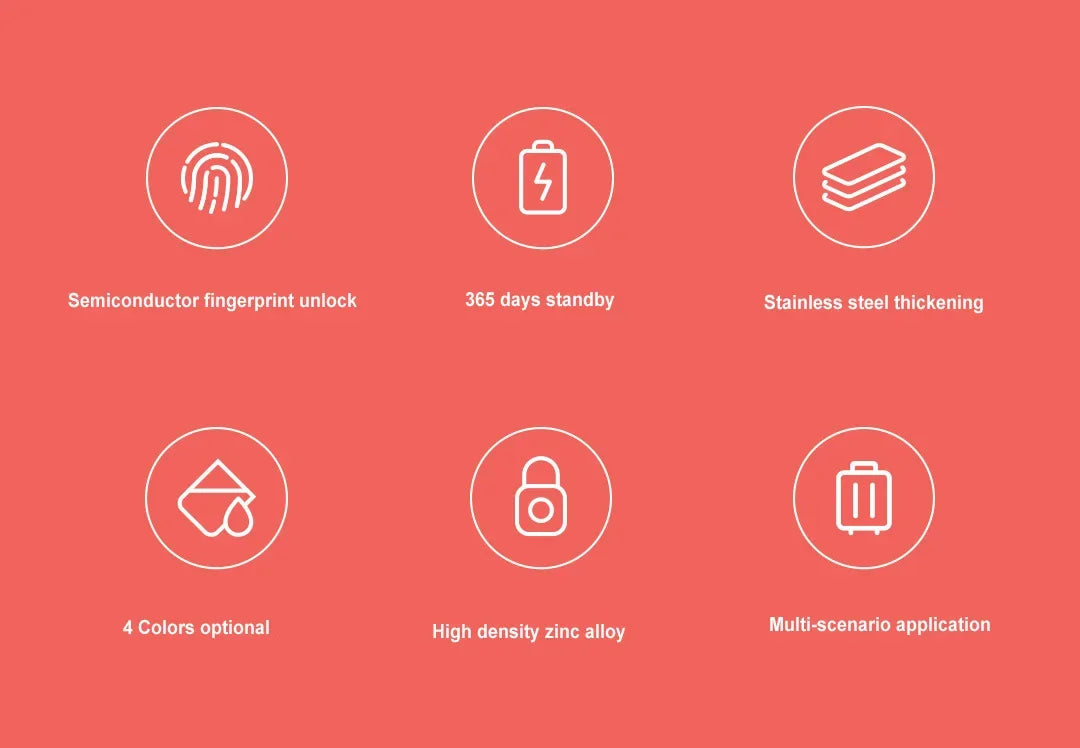 Mini serrure intelligente à empreintes digitales, déverrouillage rapide, sans clé, porte Rechargeable par USB, serrure à empreintes digitales pour fixation rétractable et mécanisme d'attache de sécurité